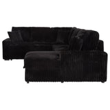 Devonshire Sleeper Sectional Sofa Storage Chaise Black - 511049