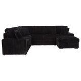 Devonshire Sleeper Sectional Sofa Storage Chaise Black - 511049