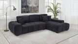 Octavia Upholstered Sectional Chaise Sofa Black - 511061