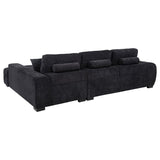Octavia Upholstered Sectional Chaise Sofa Black - 511061