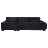 Octavia Upholstered Sectional Chaise Sofa Black - 511061