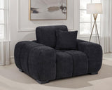 Octavia Upholstered Track Arm Accent Chair Black - 511063