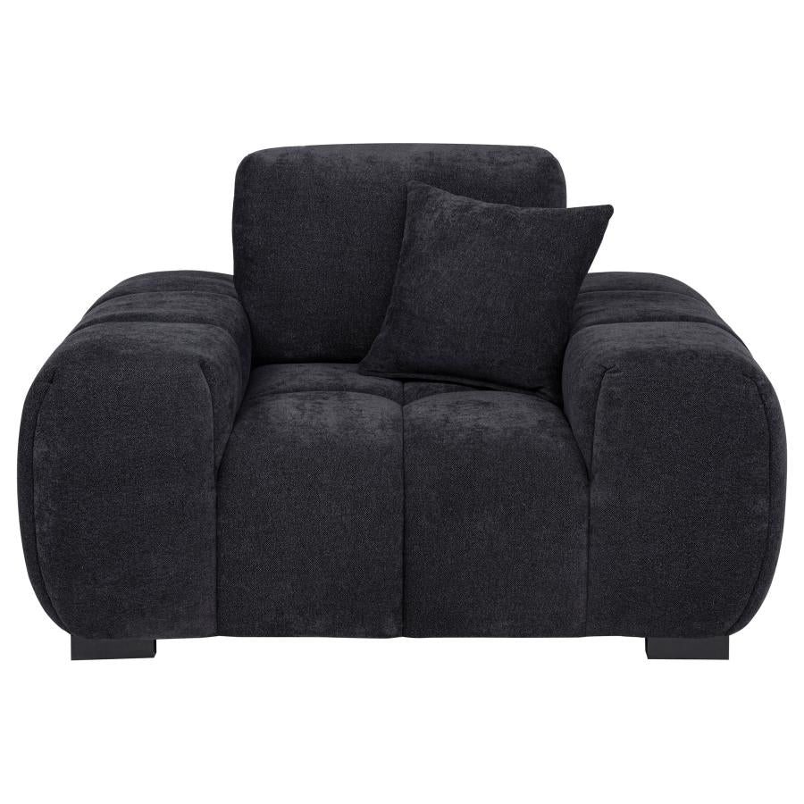Octavia Upholstered Track Arm Accent Chair Black - 511063