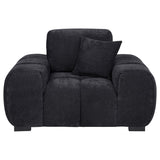 Octavia Upholstered Track Arm Accent Chair Black - 511063