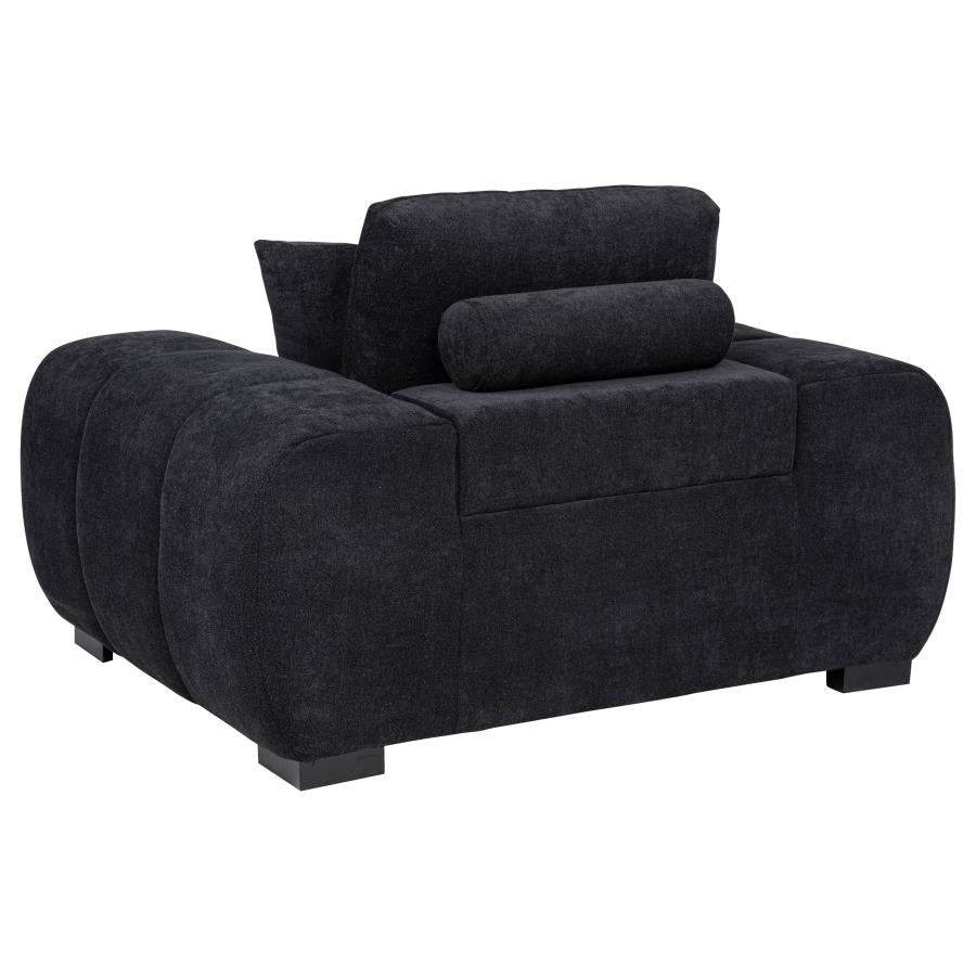 Octavia Upholstered Track Arm Accent Chair Black - 511063