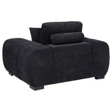 Octavia Upholstered Track Arm Accent Chair Black - 511063