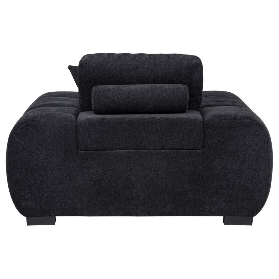 Octavia Upholstered Track Arm Accent Chair Black - 511063