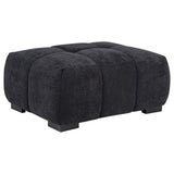 Octavia Upholstered Rectangular Ottoman Black - 511064