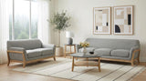 Vaughn 2-piece Fabric Upholstered Flared Arm Sofa Set Grey - 511071-S2