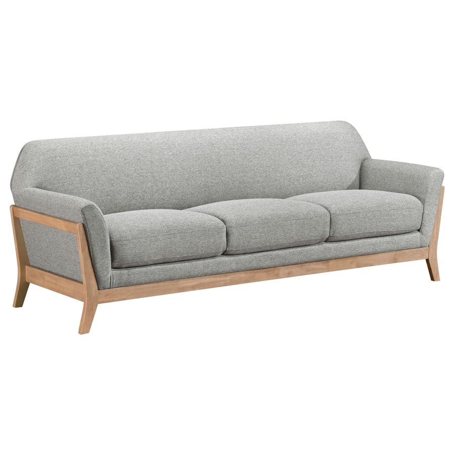 Vaughn 2-piece Fabric Upholstered Flared Arm Sofa Set Grey - 511071-S2