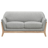 Vaughn 2-piece Fabric Upholstered Flared Arm Sofa Set Grey - 511071-S2