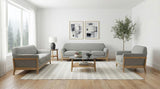 Vaughn 3-piece Fabric Upholstered Flared Arm Sofa Set Grey - 511071-S3