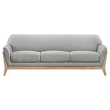 Vaughn 3-piece Fabric Upholstered Flared Arm Sofa Set Grey - 511071-S3