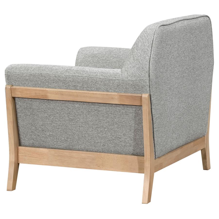 Vaughn 3-piece Fabric Upholstered Flared Arm Sofa Set Grey - 511071-S3