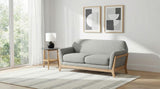 Vaughn Fabric Upholstered Flared Arm Loveseat Grey - 511072