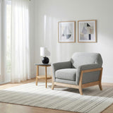Vaughn Fabric Upholstered Flared Arm Accent Chair Grey - 511073