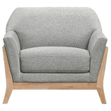 Vaughn Fabric Upholstered Flared Arm Accent Chair Grey - 511073