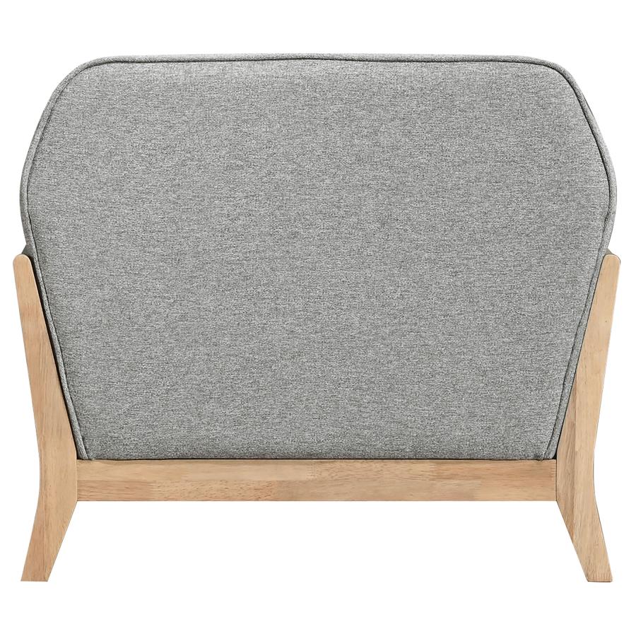 Vaughn Fabric Upholstered Flared Arm Accent Chair Grey - 511073