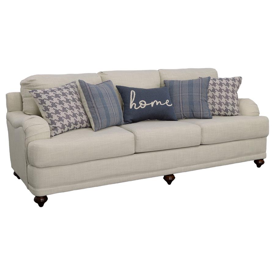 Glenn 3-piece Upholstered Sofa Set Light Grey and Blue - 511091-S3