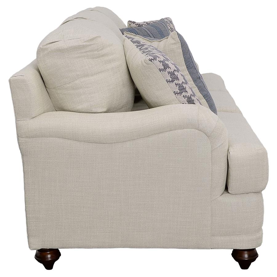 Glenn 3-piece Upholstered Sofa Set Light Grey and Blue - 511091-S3