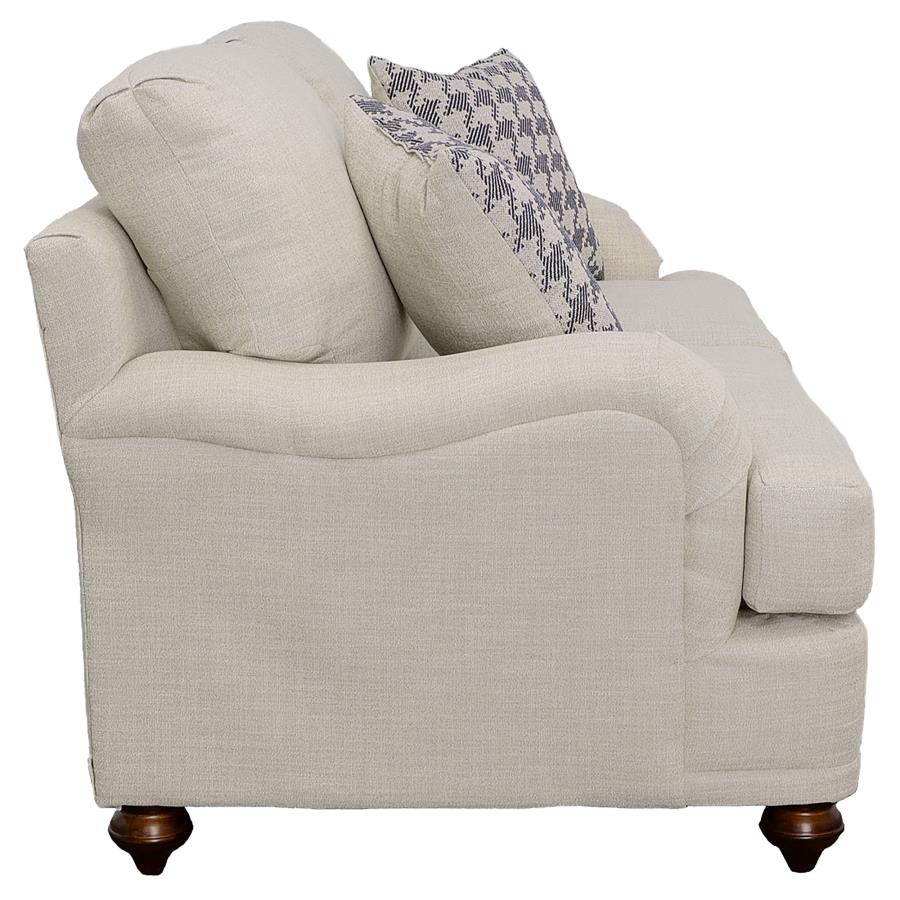 Glenn 3-piece Upholstered Sofa Set Light Grey and Blue - 511091-S3