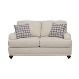 Glenn Upholstered English Arm Loveseat Light Grey and Blue - 511092