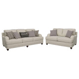 Glenn 2-piece Upholstered Sofa Set Light Grey and Grey - 511094-S2