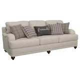 Glenn Upholstered English Arm Sofa Light Grey and Grey - 511094