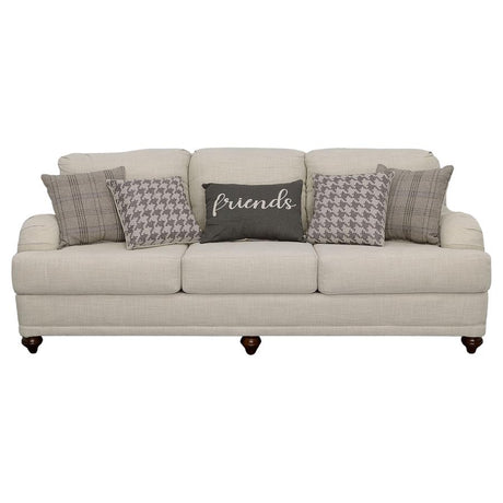 Glenn Upholstered English Arm Sofa Light Grey and Grey - 511094