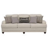 Glenn Upholstered English Arm Sofa Light Grey and Grey - 511094