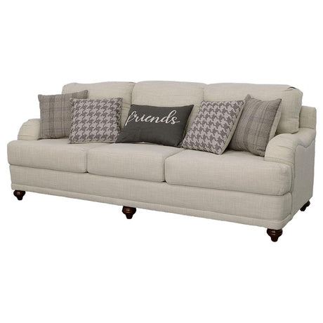 Glenn Upholstered English Arm Sofa Light Grey and Grey - 511094