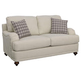 Glenn Upholstered English Arm Loveseat Light Grey and Grey - 511095