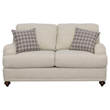 Glenn Upholstered English Arm Loveseat Light Grey and Grey - 511095