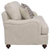 Glenn Upholstered English Arm Loveseat Light Grey and Grey - 511095
