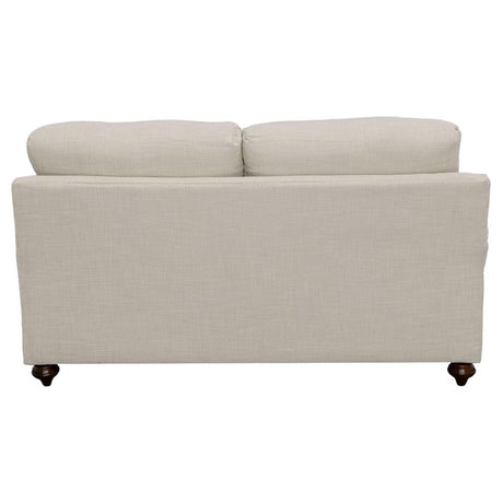 Glenn Upholstered English Arm Loveseat Light Grey and Grey - 511095