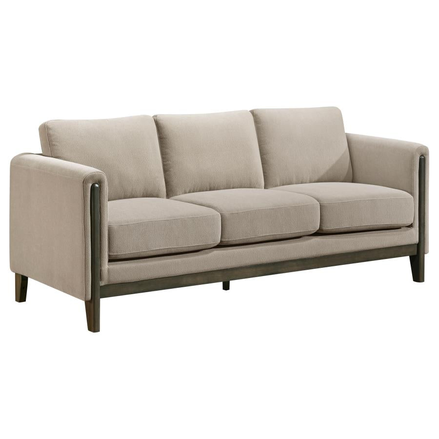 Islington 2-piece Upholstered Panel Arm Sofa Set Taupe - 511101-S2