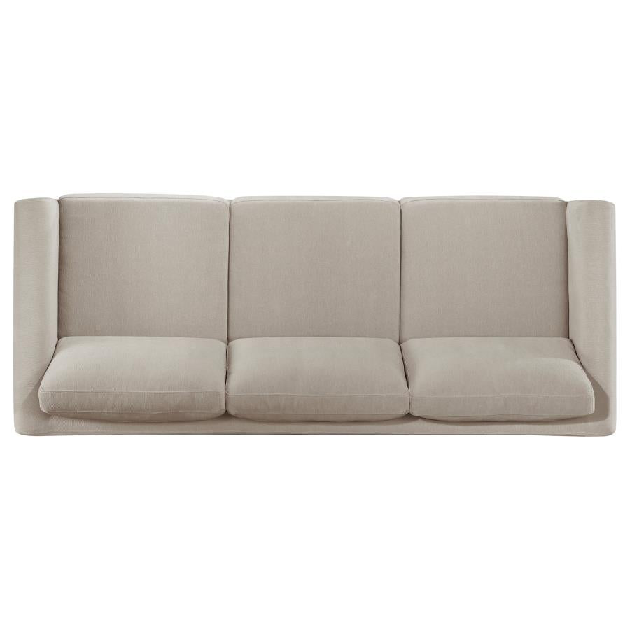 Islington 2-piece Upholstered Panel Arm Sofa Set Taupe - 511101-S2