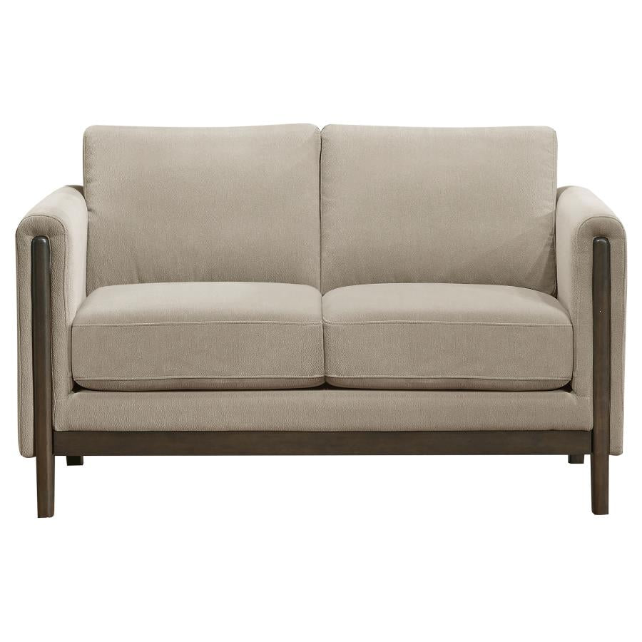 Islington 2-piece Upholstered Panel Arm Sofa Set Taupe - 511101-S2