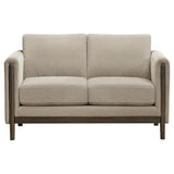 Islington 2-piece Upholstered Panel Arm Sofa Set Taupe - 511101-S2