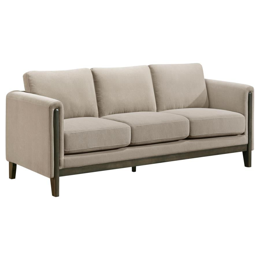Islington 3-piece Upholstered Panel Arm Sofa Set Taupe - 511101-S3