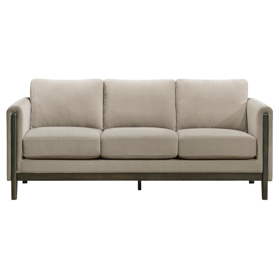 Islington 3-piece Upholstered Panel Arm Sofa Set Taupe - 511101-S3