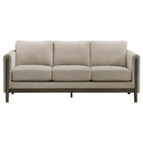 Islington 3-piece Upholstered Panel Arm Sofa Set Taupe - 511101-S3