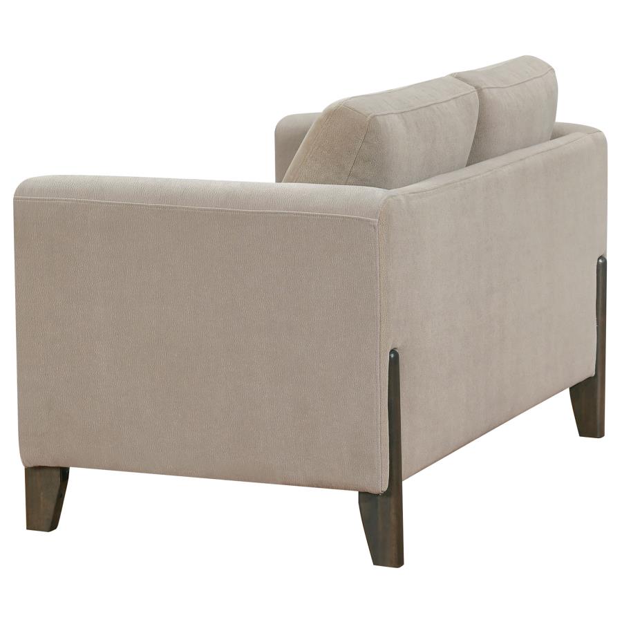 Islington 3-piece Upholstered Panel Arm Sofa Set Taupe - 511101-S3