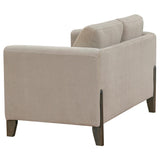 Islington 3-piece Upholstered Panel Arm Sofa Set Taupe - 511101-S3