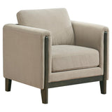 Islington 3-piece Upholstered Panel Arm Sofa Set Taupe - 511101-S3