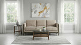 Islington Fabric Upholstered Panel Arm Sofa Taupe - 511101
