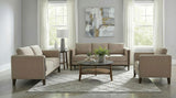 Islington Fabric Upholstered Panel Arm Sofa Taupe - 511101