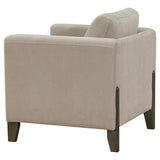 Islington Fabric Upholstered Panel Arm Accent Chair Taupe - 511103