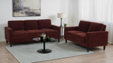 Ruth 2-piece Fabric Upholstered Track Arm Sofa Rust Red - 511211-S2