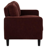 Ruth 2-piece Fabric Upholstered Track Arm Sofa Rust Red - 511211-S2